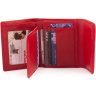 Красный женский кошелек из натуральной кожи с окошком под документы ST Leather 1767285 - 2