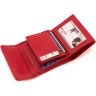 Красный женский кошелек из натуральной кожи с окошком под документы ST Leather 1767285 - 7