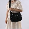 Жіноча сумка з чорного текстилю з однією лямкою на плече Confident 77585 - 3