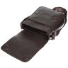 Наплечная кожаная мужская сумка коричневого цвета DESISAN 107685 modnotak фото - 4