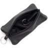 Велика шкіряна ключниця з двома відділеннями для ключів Leather Collection 97785 чорного кольору modnotak фото - 3