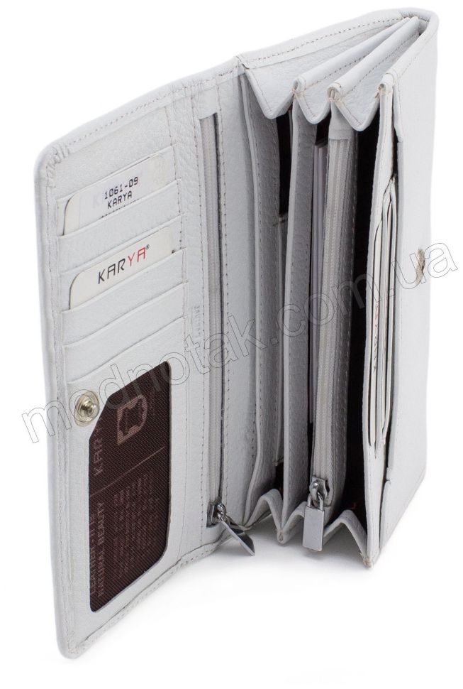 Білий жіночий гаманець середнього розміру KARYA (1061-09)