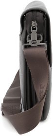 Чоловіча наплечна сумка з натуральної шкіри коричневого кольору HT Leather 78085
