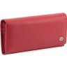 Класичний довгий жіночий гаманець червоного кольору з натуральної шкіри ST Leather (21528) - 1