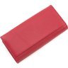 Класичний довгий жіночий гаманець червоного кольору з натуральної шкіри ST Leather (21528) - 4
