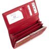 Класичний довгий жіночий гаманець червоного кольору з натуральної шкіри ST Leather (21528) - 6
