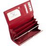 Класичний довгий жіночий гаманець червоного кольору з натуральної шкіри ST Leather (21528) - 2