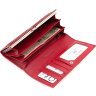 Класичний довгий жіночий гаманець червоного кольору з натуральної шкіри ST Leather (21528) - 7