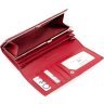 Класичний довгий жіночий гаманець червоного кольору з натуральної шкіри ST Leather (21528) - 9