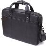 Деловой вместительный мужской портфель для ноутбука до 15" черного цвета Vintage 98185 фото №2 Деловой вместительный мужской портфель для ноутбука до 15" черного цвета Vintage 98185 modnotak фото - 2
