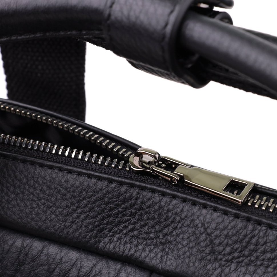 Деловой вместительный мужской портфель для ноутбука до 15" черного цвета Vintage 98185 фото №6 Деловой вместительный мужской портфель для ноутбука до 15" черного цвета Vintage 98185 modnotak фото №6