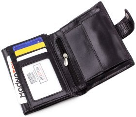 Мужской вертикальный кошелек из гладкой кожи BOSTON (16713)