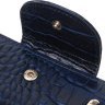 Женский кожаный кошелек синего цвета из натуральной кожи с тиснением под крокодила CANPELLINI (2421677) - 3