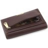 Класичний коричневий жіночий гаманець з гладкої шкіри із клапаном на кнопці Visconti Maria 68785 - 5