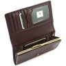 Класичний коричневий жіночий гаманець з гладкої шкіри із клапаном на кнопці Visconti Maria 68785 - 2