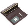 Класичний коричневий жіночий гаманець з гладкої шкіри із клапаном на кнопці Visconti Maria 68785 - 7