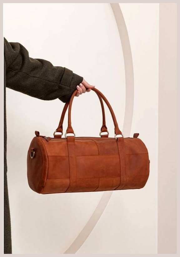 Кожаная дорожная сумка из натуральной кожи крейзи хорс светло-коричневого цвета BlankNote Harper 78885