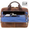 Чоловіча сумка для ноутбука з натуральної шкіри з ефектом старіння у коричневому кольорі Visconti Hugo 69085 - 3