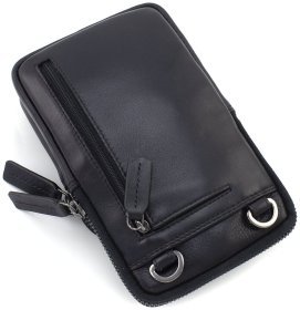 Маленькая кожаная сумка для телефона и мелких вещей с ремешком на плечо Visconti 69285