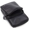 Маленькая мужская кожаная сумка для телефона с ремешком на плечо Visconti 69285 - 7