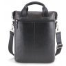Чоловіча сумка невеликого розміру з натуральної шкіри чорно-сірого кольору Tom Stone (10975) - 3