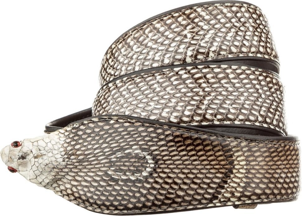 Универсальный ремень из натуральной кожи кобры SNAKE LEATHER (024-18595) modnotak фото №1