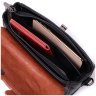 Горизонтальна жіноча сумка з натуральної шкіри чорно-коричневого кольору Vintage 2422349 - 5