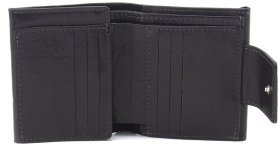 Портмоне из итальянской кожи Sorento - Grande Pelle 70586 Черного цвета