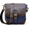 Мужская сумка-мессенджер среднего размера из комбинации кожи и текстиля TARWA (21709) - 2
