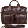 Городская сумка - рюкзак из натуральной кожи коричневого цвета VINTAGE STYLE (14590) - 1