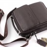 Шкіряне чоловіче містка сумка красивого коричневого кольору H.T Leather (10134) - 9