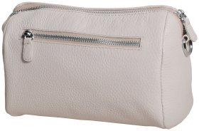 Женская сумка кросс боди из кожи флотар бежевого цвета Vip Collection 102386