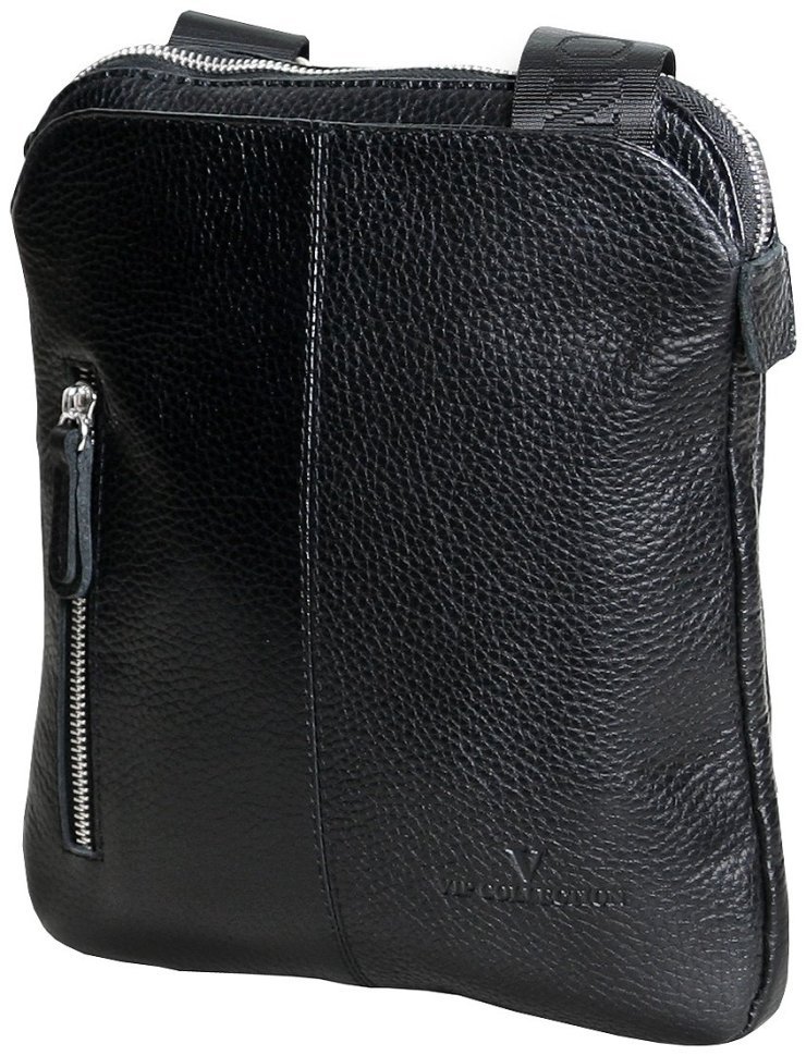 Чоловіча шкіряна сумка планшет на 1 відділення через плече Vip Collection 102486 чорного кольору фото №1 Чоловіча шкіряна сумка планшет на 1 відділення через плече Vip Collection 102486 чорного кольору modnotak фото №1
