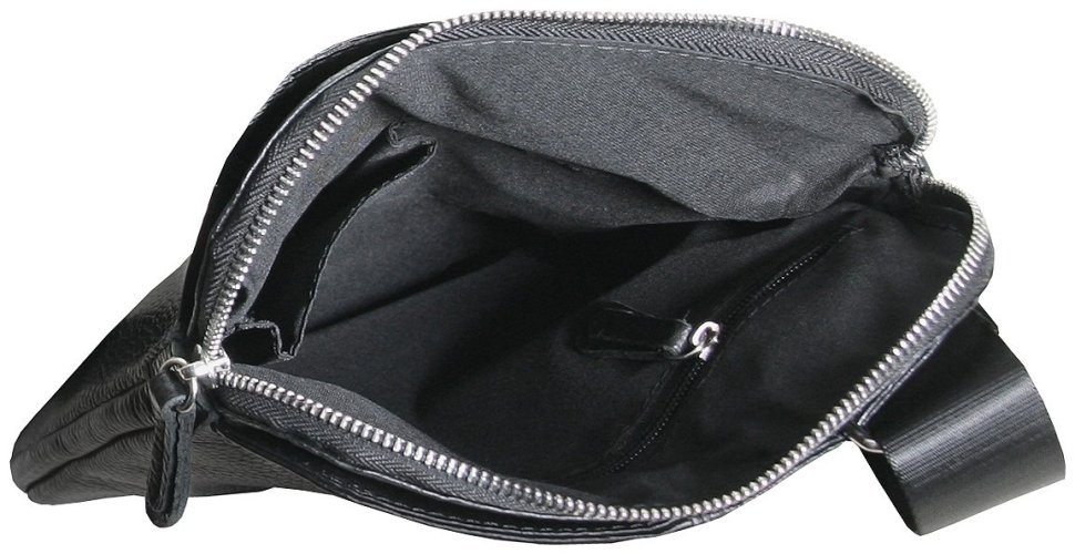 Чоловіча шкіряна сумка планшет на 1 відділення через плече Vip Collection 102486 чорного кольору фото №8 Чоловіча шкіряна сумка планшет на 1 відділення через плече Vip Collection 102486 чорного кольору modnotak фото №8