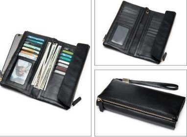 Класичний гаманець-клатч з шкіряним ремінцем VINTAGE STYLE (14904) modnotak фото №7