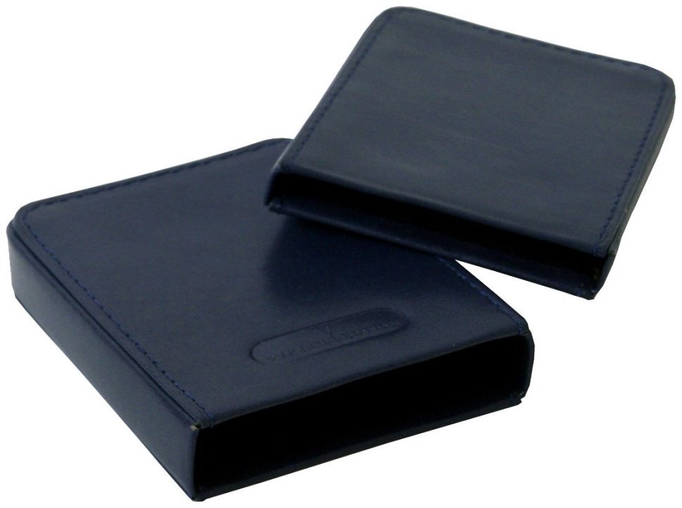 Кожаная визитница Newport синего цвета Vip Collection 102586 фото №3 Кожаная визитница Newport синего цвета Vip Collection 102586 modnotak фото №3