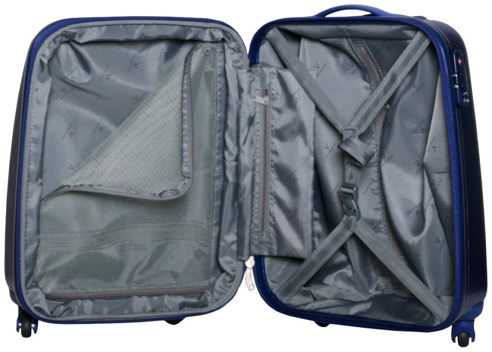 Дорожный чемодан синего цвета Galaxy из поликарбоната на 45-54 л. Vip Collection 102686 modnotak фото №5