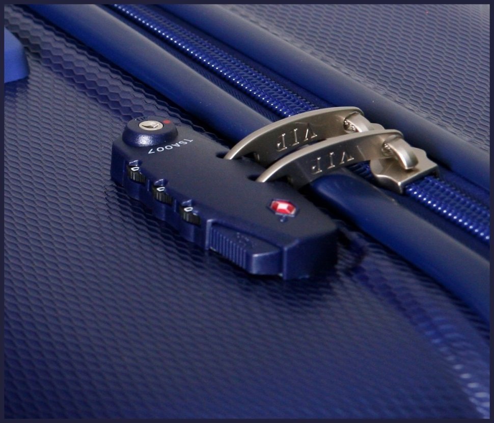Дорожный чемодан синего цвета Galaxy из поликарбоната на 45-54 л. Vip Collection 102686 modnotak фото №10