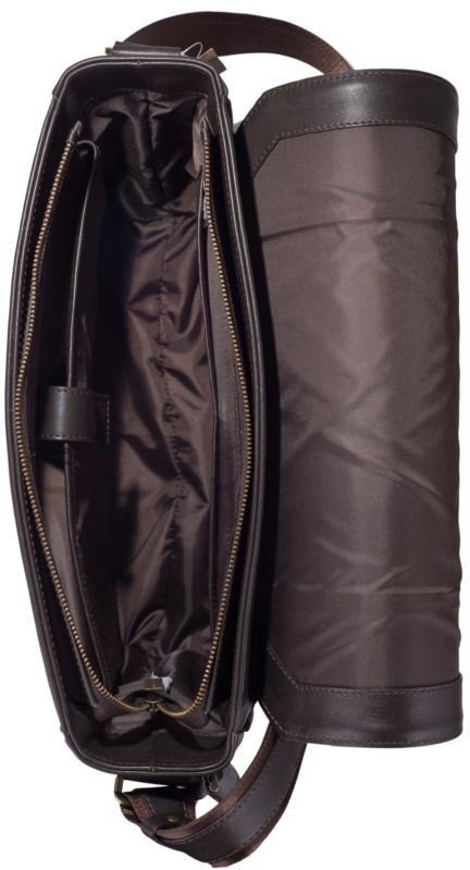 Мужская горизонтальная сумка-мессенджер коричневого цвета из натуральной кожи TARWA (19946)