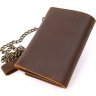Матовий гаманець потрійного додавання з натуральної коричневої шкіри Vintage (2420439) - 2