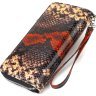 Жіночий лаковий гаманець великого розміру з натуральної шкіри з тисненням під змію CANPELLINI (2421722) - 2