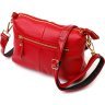 Женская красная сумка из натуральной кожи с одной лямкой Vintage (2422136) - 5