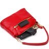 Женская красная сумка из натуральной кожи с одной лямкой Vintage (2422136) - 6