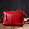 Женская красная сумка из натуральной кожи с одной лямкой Vintage (2422136) - 8