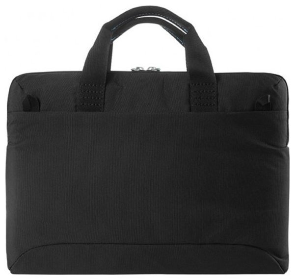 Стильная сумка из качественного текстиля с отделением для ноутбука до 14" с плечовым ремнем Tucano Smilza черного цвета 103486 modnotak фото №3
