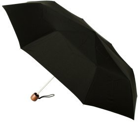Зонт Fulton Stowaway Deluxe-1 L449 Black (UPF 30+, механика, складной, классический) черного цвета 93786