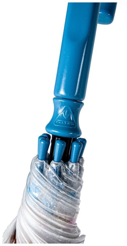 Зонт-трость женский Fulton Birdcage-2 L042 English Garden (механика, прозрачный с принтом цветков и бабочек) 93886 modnotak фото №7