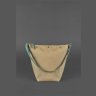 Вертикальная сумка зеленого цвета из винтажной кожи BkankNote Пазл M (12760)  - 6