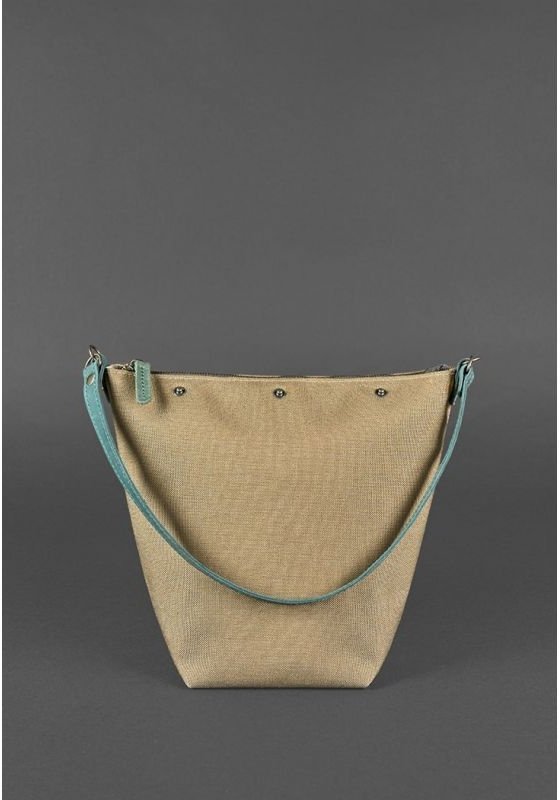 Вертикальна сумка зеленого кольору з вінтажній шкіри BkankNote Пазл M (12760)