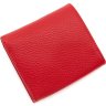 Красный женский кошелек двойного сложения из фактурной кожи KARYA (15895) - 3